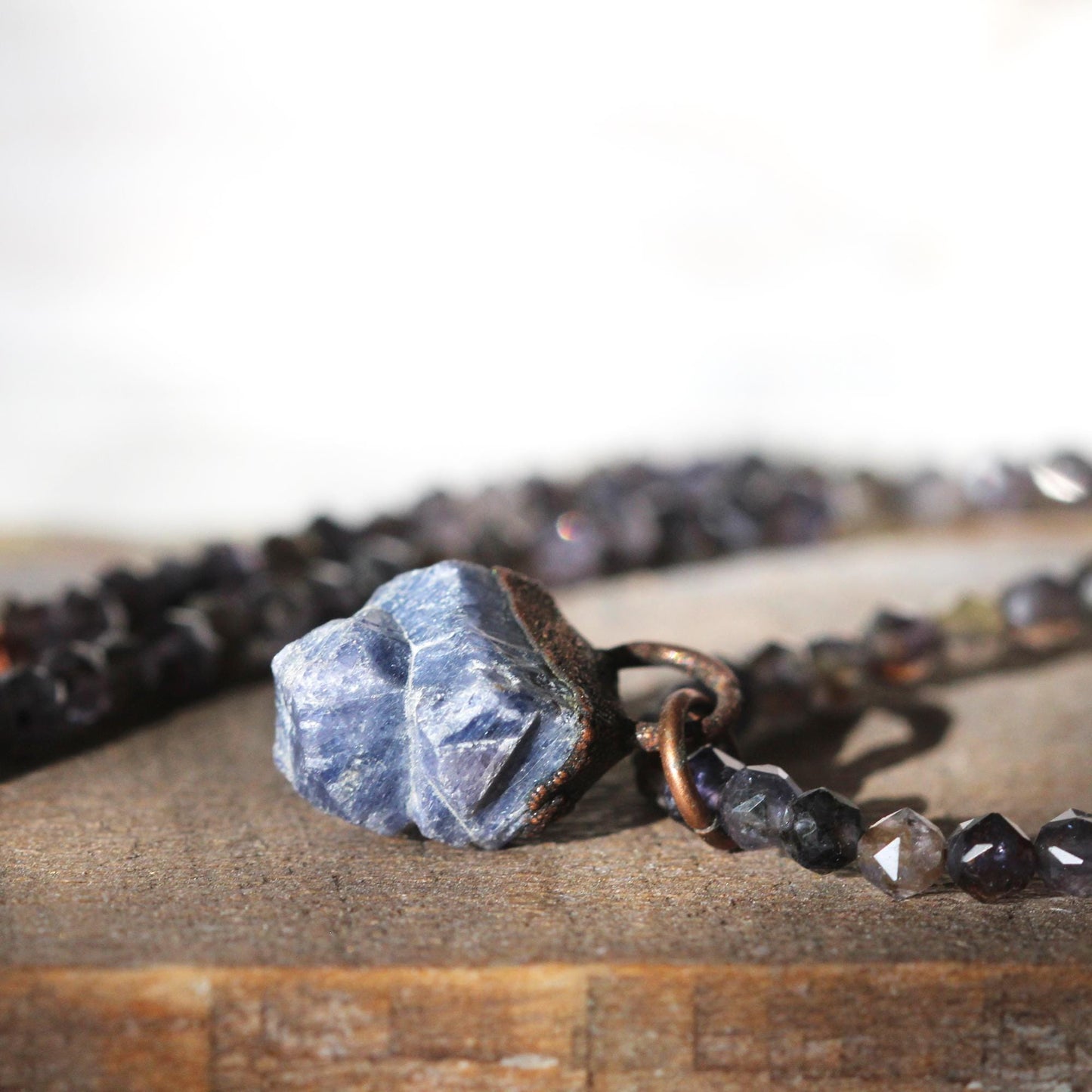 Sapphire Necklace - Beaded Jewelry - September Birthstone