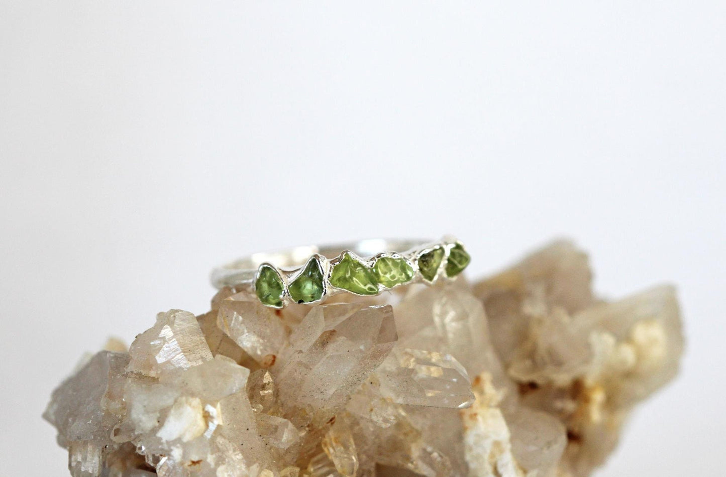 Peridot Ring - August Birthstone - Simple Stone Stacker