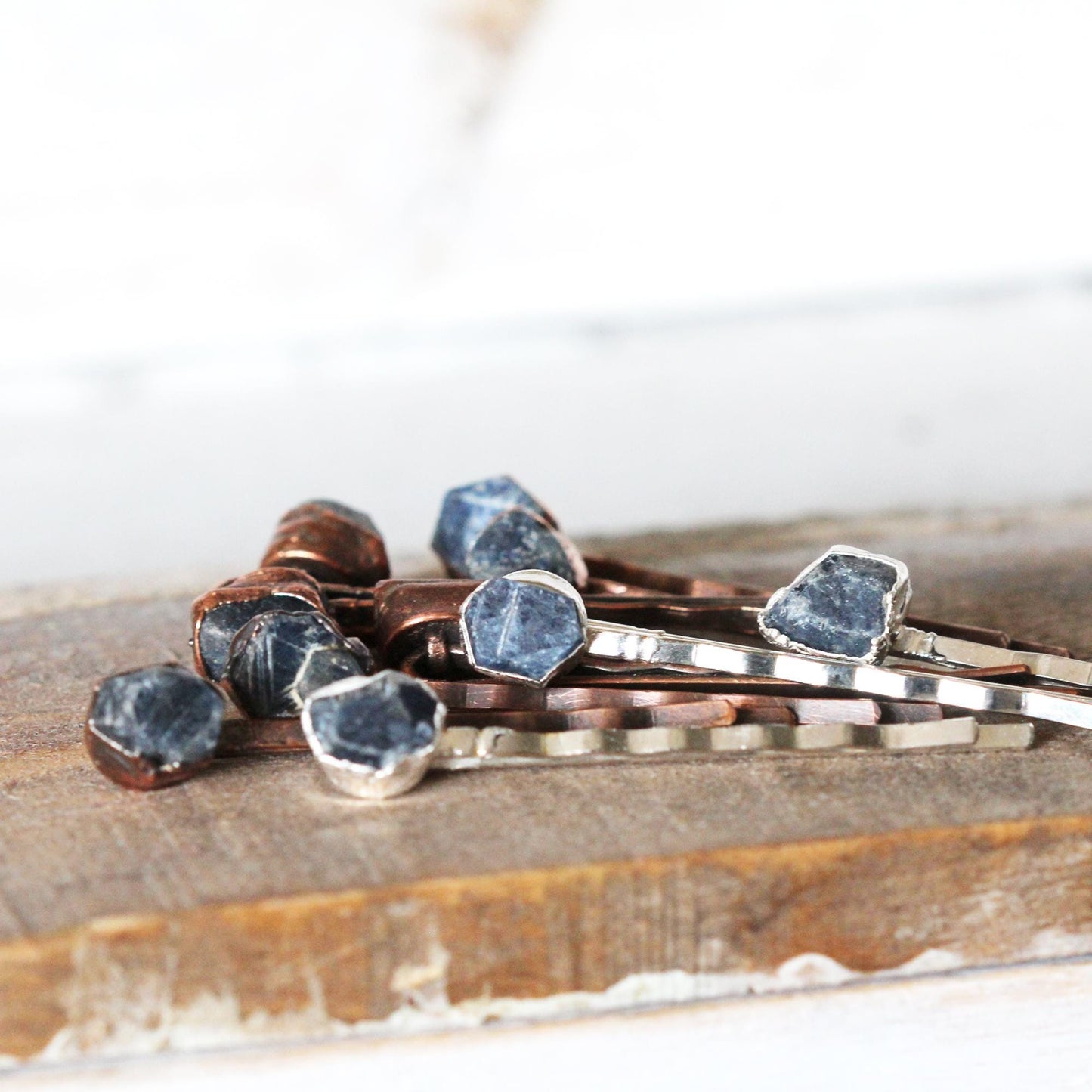 Sapphire Bobby Pin - Stone Hair Jewelry - Bridal Hair Accessory - September Birthstone - Something Blue