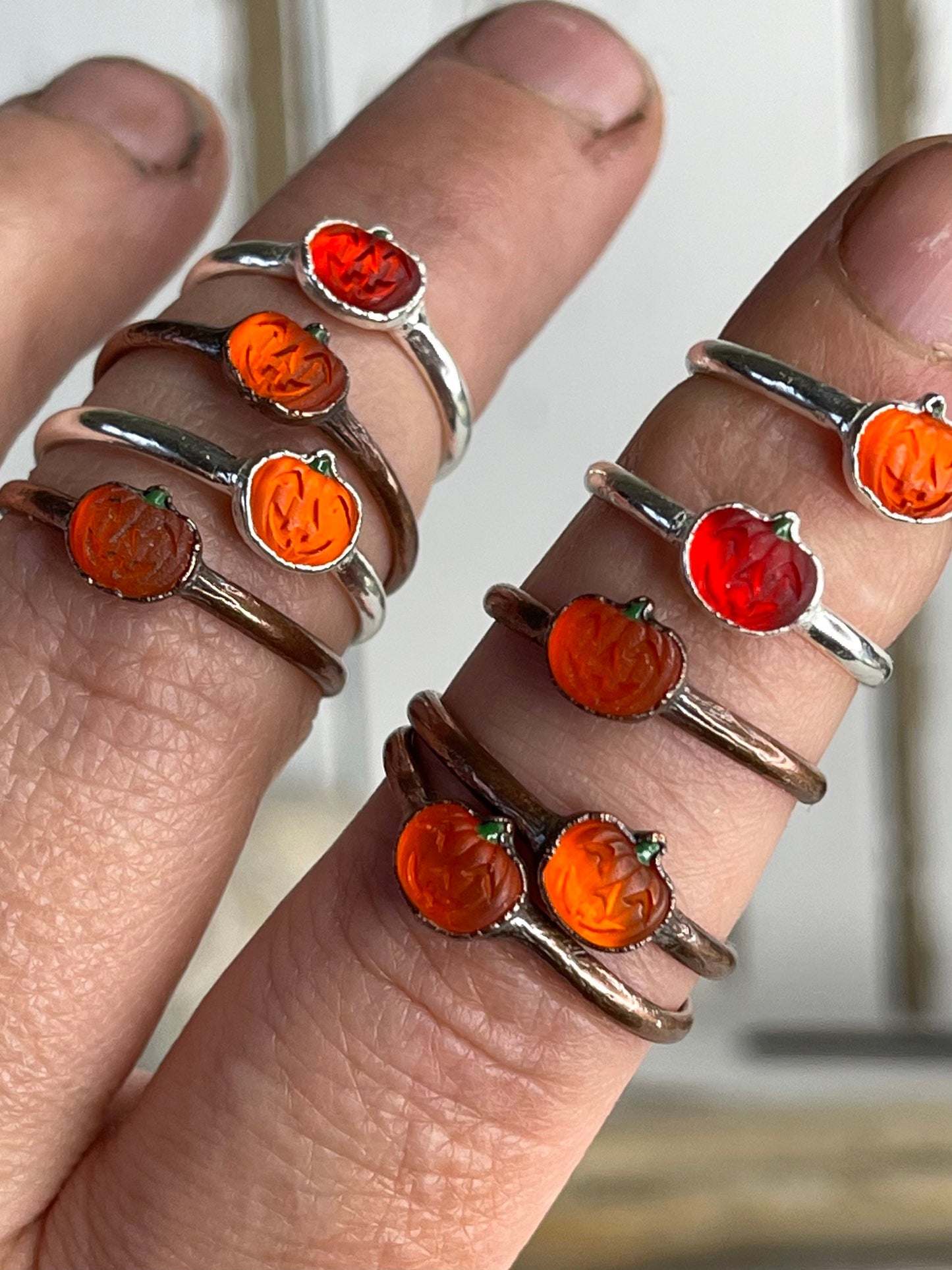 Pumpkin Ring - Orange Jack-O-Lantern - Fall Jewelry