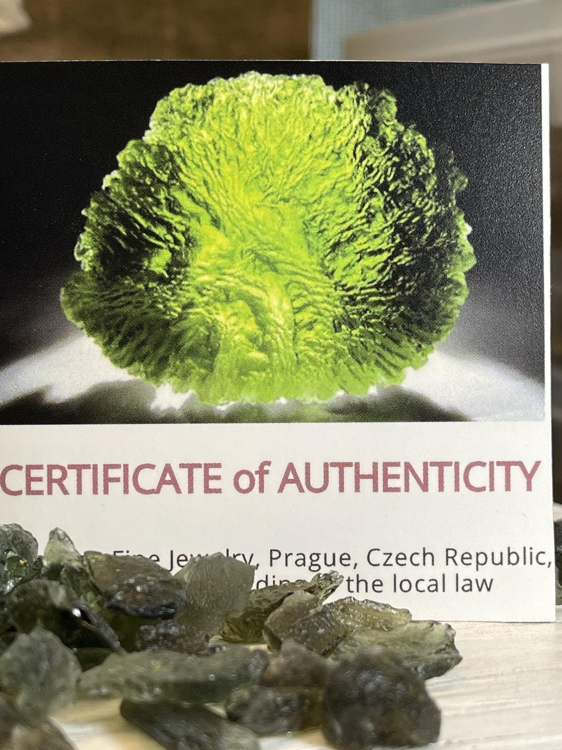 Raw Moldavite Ring - Genuine Moldavite - Gold Filled