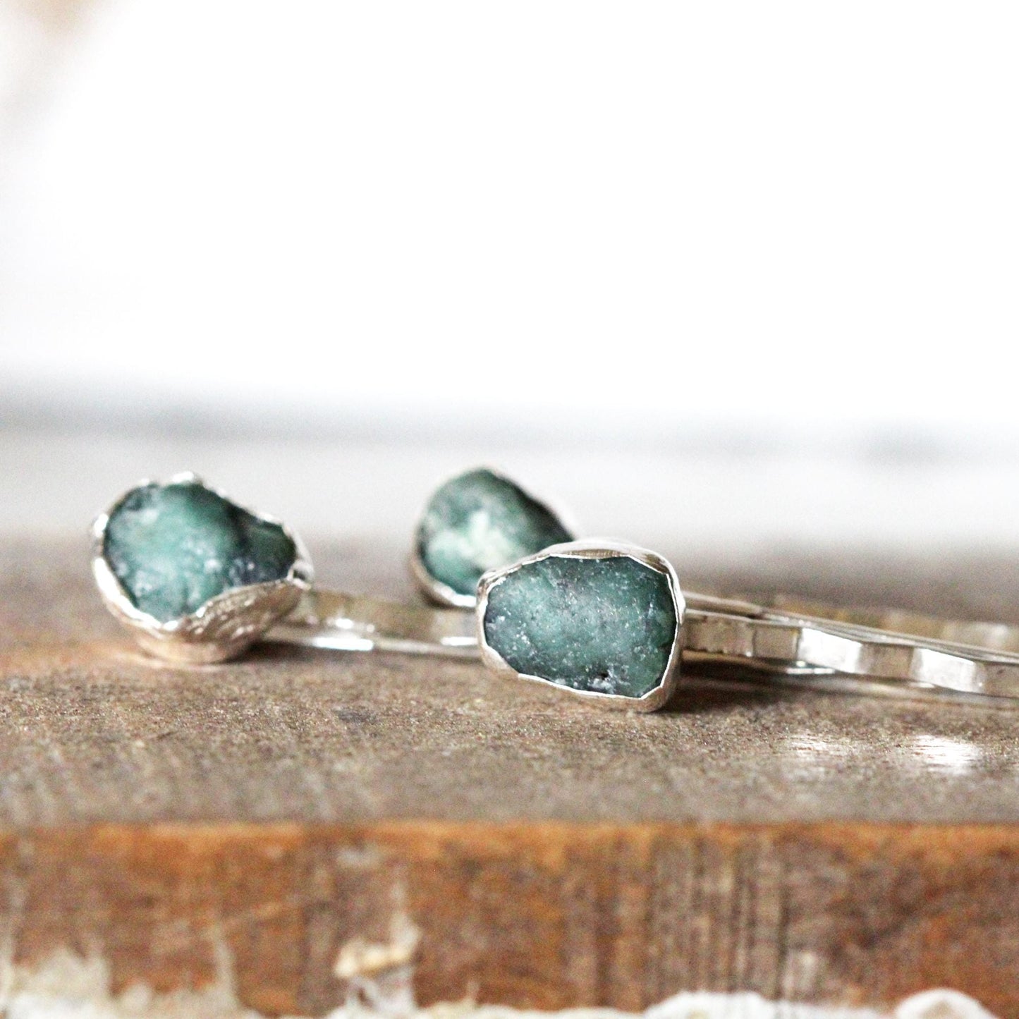 Stone Bobby Pin - Emerald Hair Accessory - Stone Hair Jewelry - May Birthstone