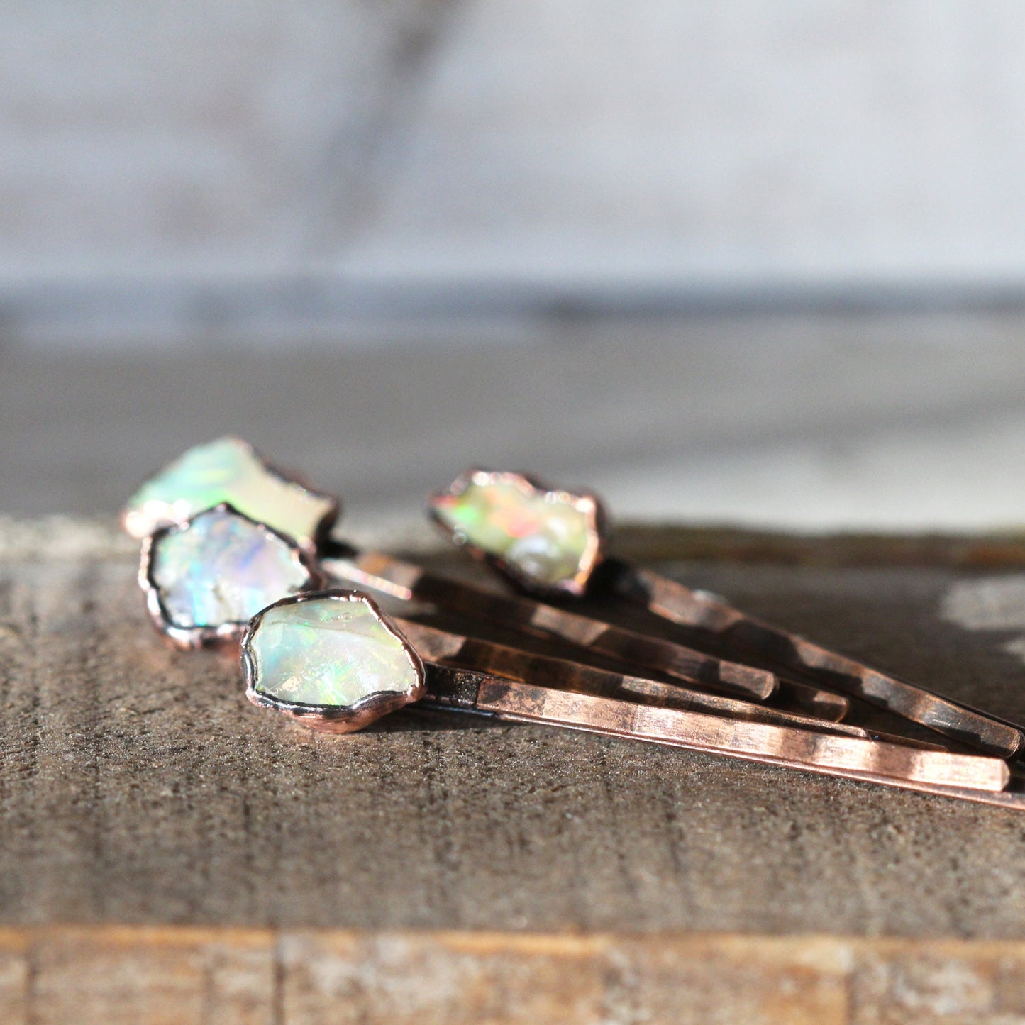 Opal Bobby Pin - Stone Hair Jewelry - Bridal Hair Accessory - October Birthstone
