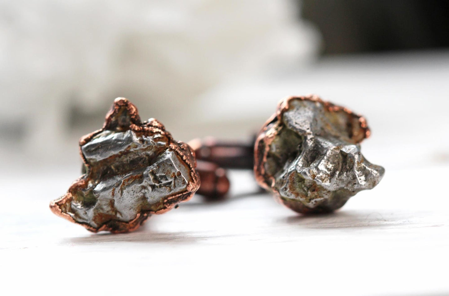 Meteorite Cuff Links - Campo del Cielo Cufflinks - Groom Cufflinks - Groomsmen Gift - Father's Day Gift