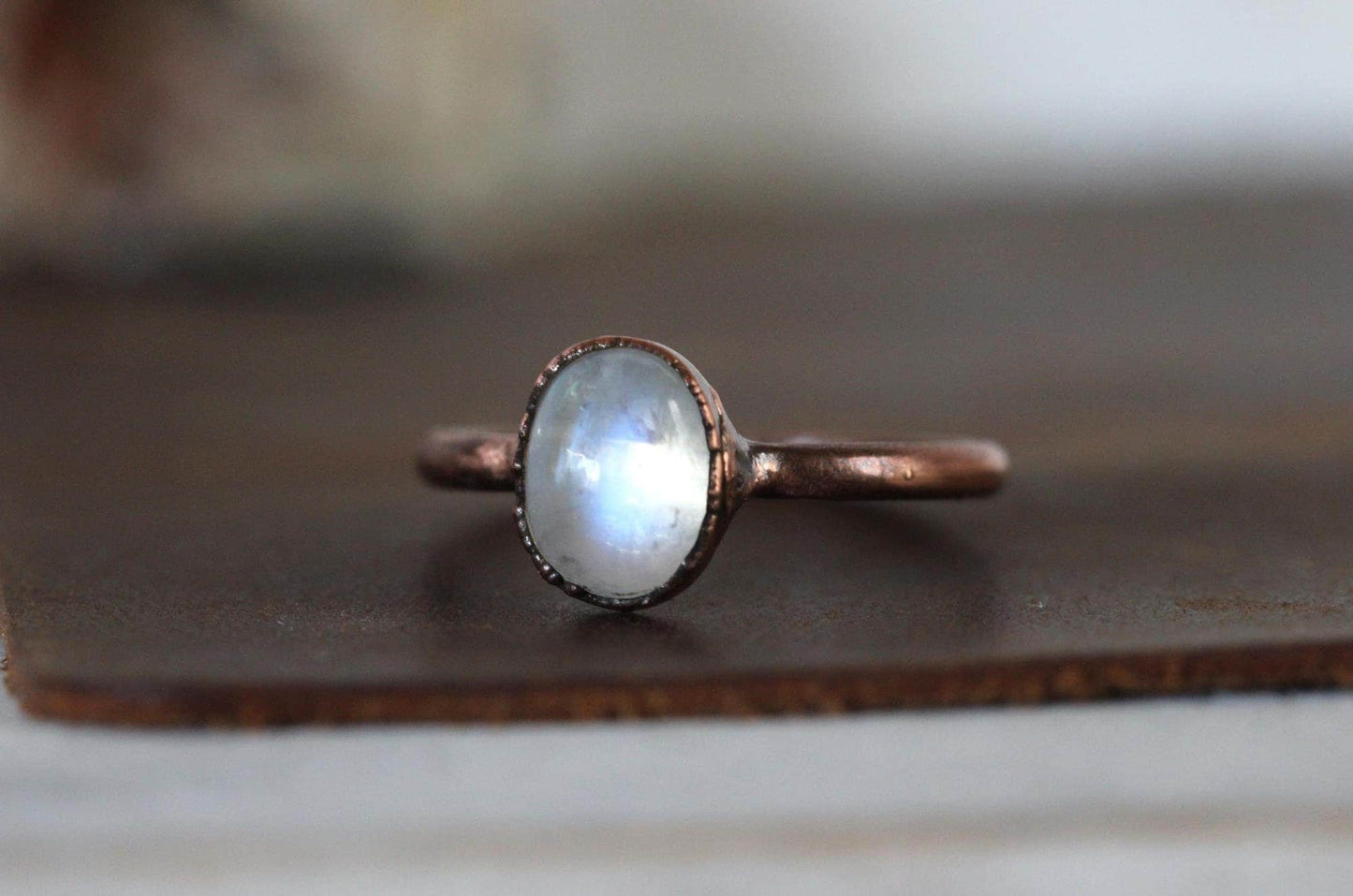 Moonstone Ring - Rainbow Moonstone - June Birthstone Jewelry