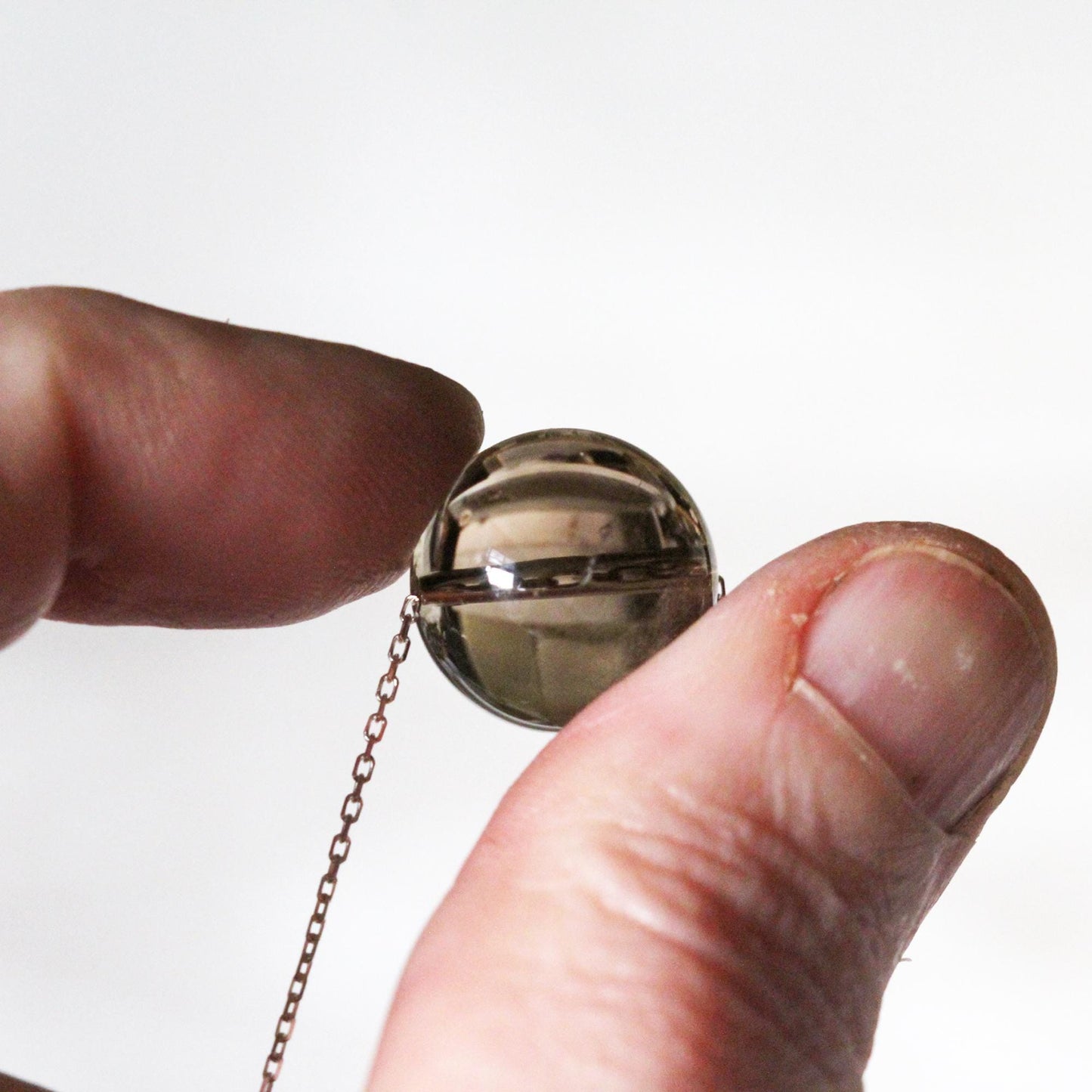 Smoky Quartz Necklace - Crystal Pendant - Crystal Sphere