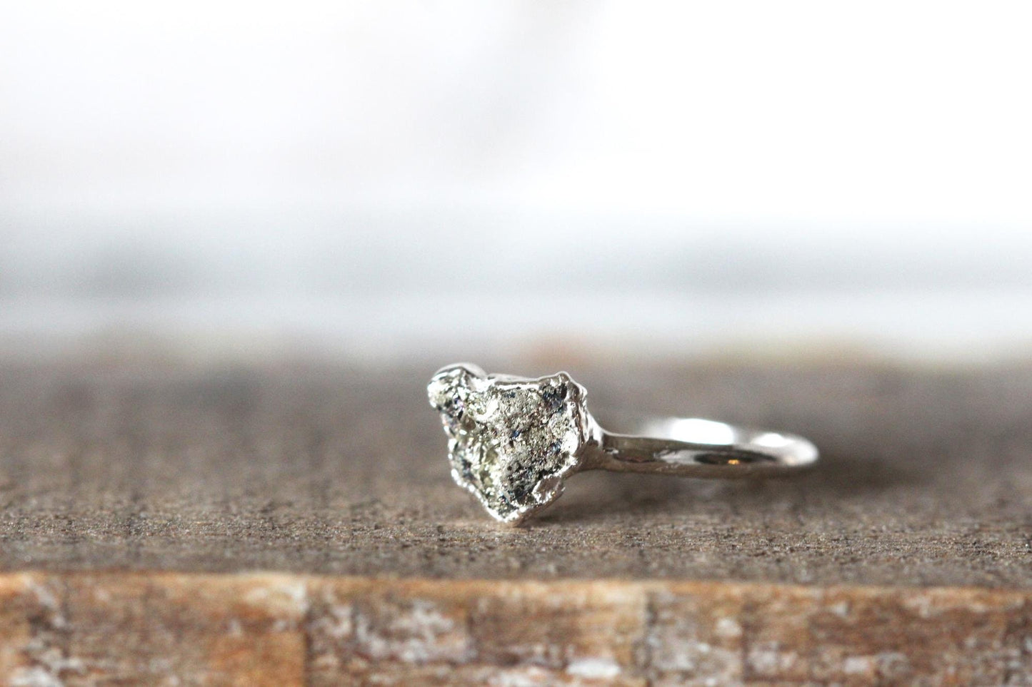 Pyrite Ring - Raw Mineral - Fools Gold Jewelry