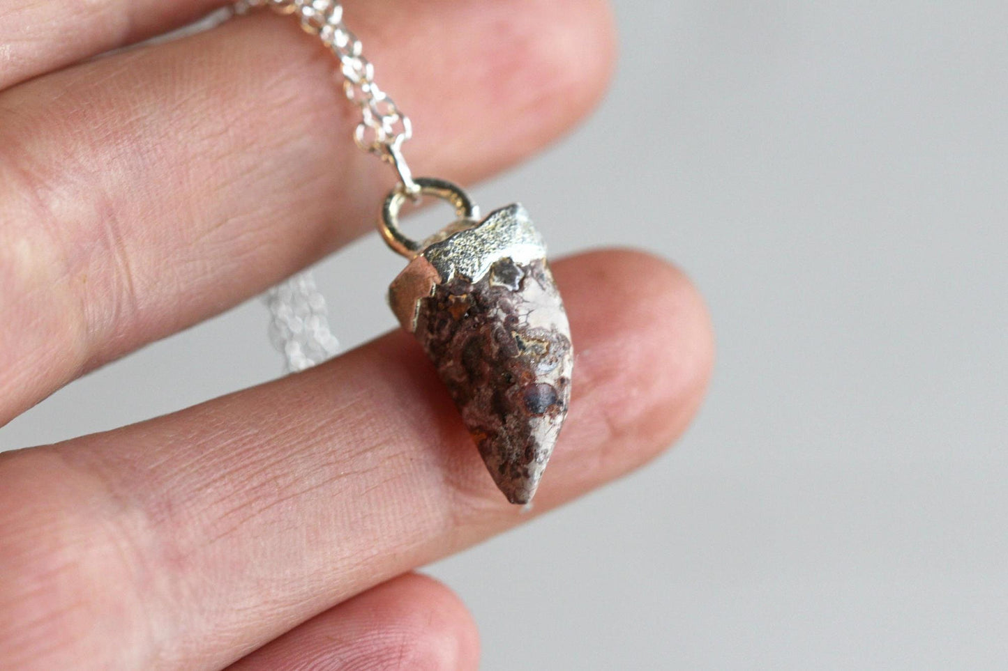 Mexican Opal Necklace - October Birthstone - Stone Talon Pendant
