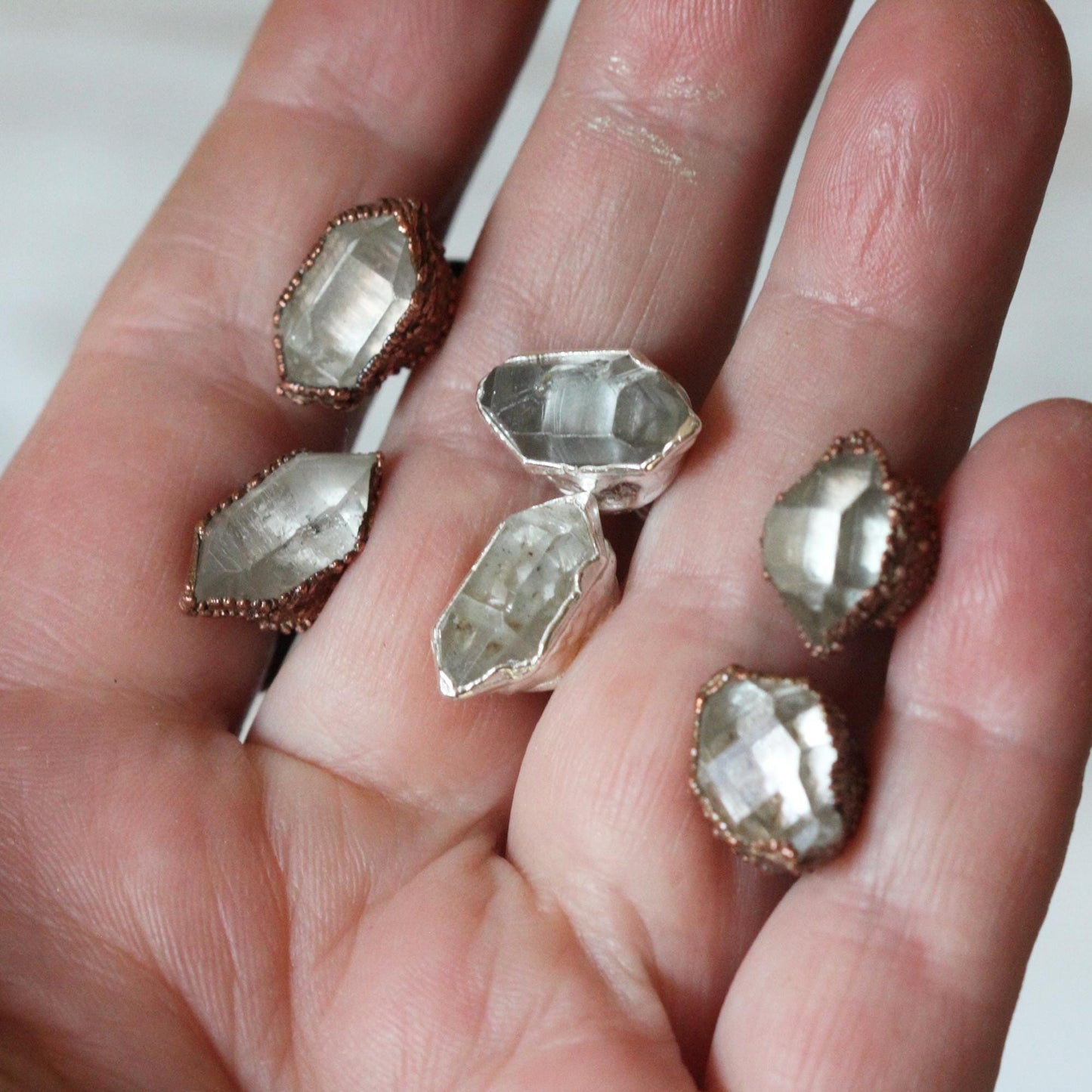 Crystal Cuff Links - Groomsmen Gift - Quartz Crystal Cufflinks