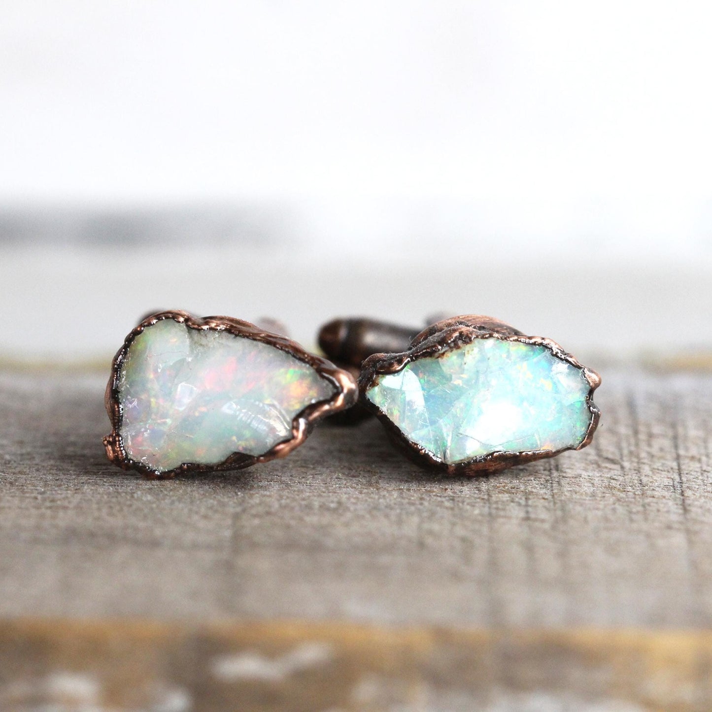 Opal Cuff Links - Groomsmen Gift - Raw Stone Jewelry for Men